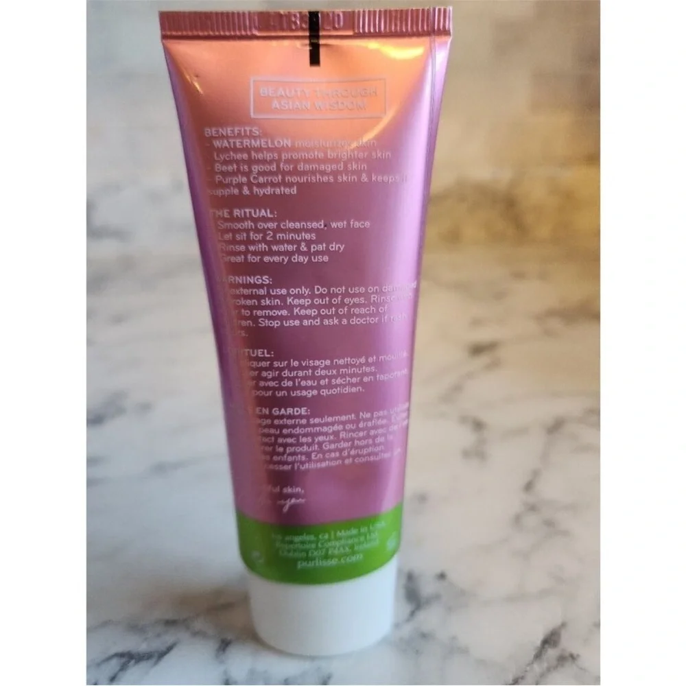 NEW Purlisse Watermelon Energizing 2 Minute Polishing Peel 2.5 oz All Skin Types
